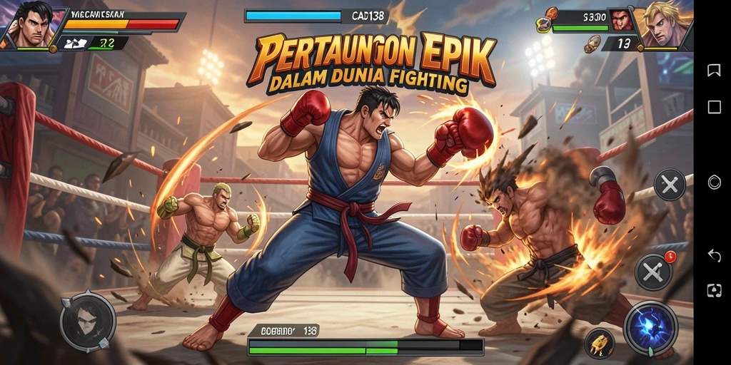 Tampilan seru gameplay dari CADAS138 dalam aksi Fighting.