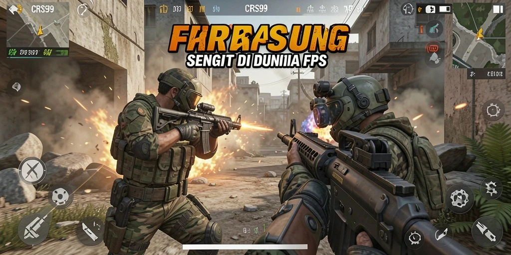 Screenshot CRS99 menampilkan aksi tembak-menembak yang intens dan grafis yang menakjubkan.
