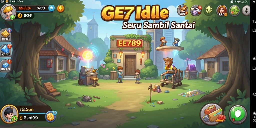 Screenshot gameplay EE789 menunjukkan momen seru dalam permainan Idle.