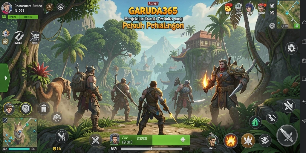 Gameplay GARUDA365 dalam dunia yang luas dan penuh petualangan.