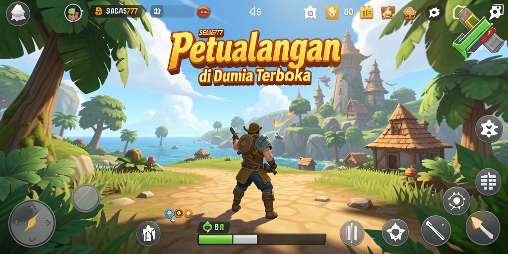 Tampilan gameplay seru dari JELAS777 di dunia terbuka.