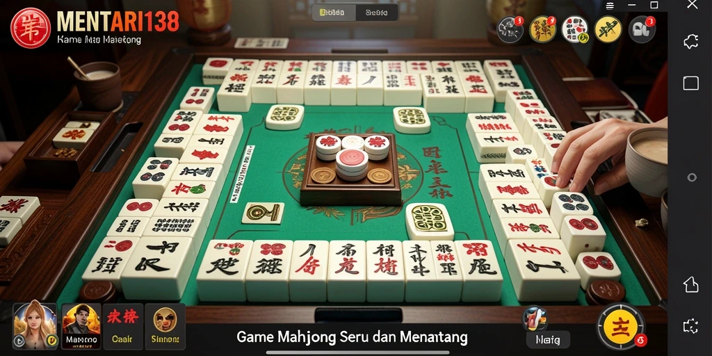 Screenshot MENTARI138 menampilkan gameplay Mahjong yang seru.