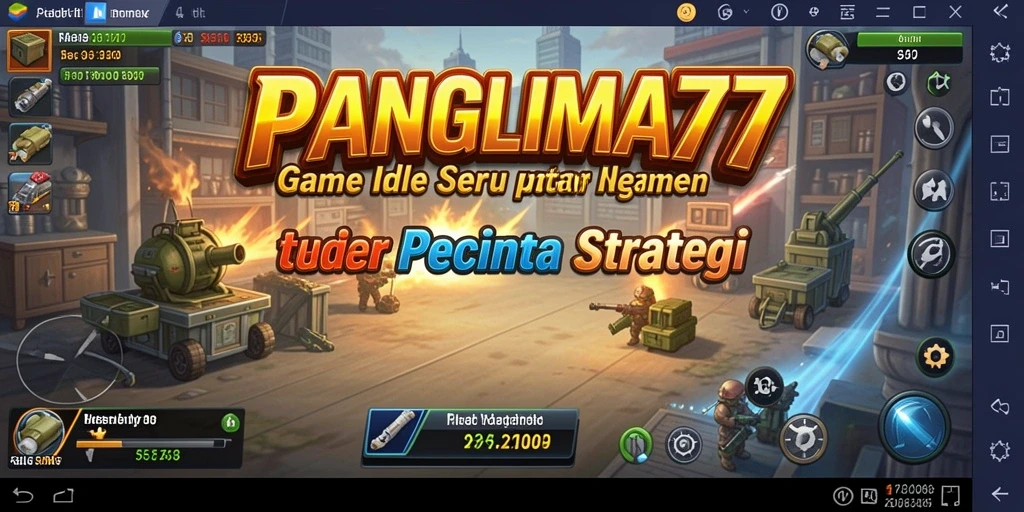 Screenshot gameplay <strong>PANGLIMA77</strong> menunjukkan aktivitas mengelola kerajaan yang menyenangkan.