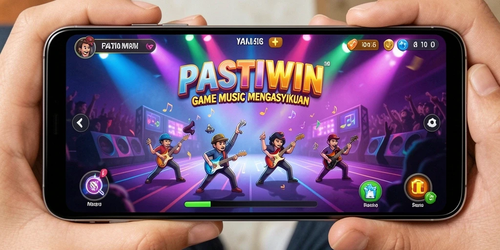 Tampilan gameplay seru PASTIWIN dengan interaksi musik yang mengasyikkan.