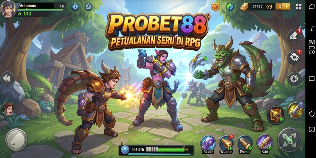 Tampilan gameplay RPG PROBET88 yang menakjubkan dan mendalam.