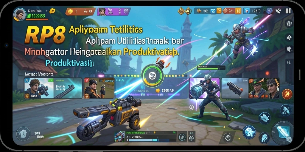 Tampilan antarmuka aplikasi RP8 yang sederhana dan fungsional.