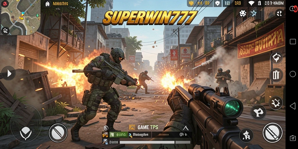 Gameplay <strong>SUPERWIN777</strong> yang mendebarkan dengan aksi tembak-menembak.