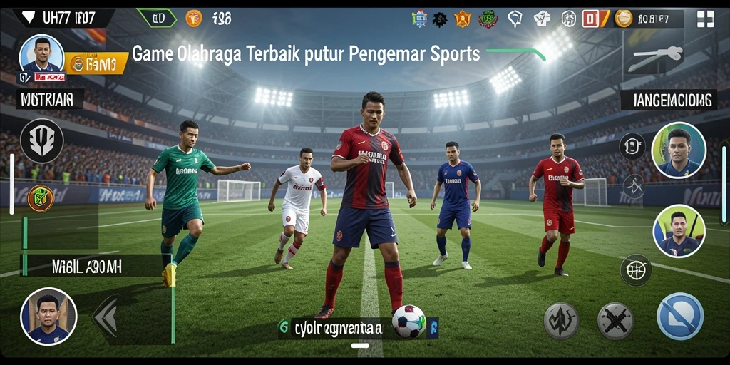 Screenshot gameplay UH77 menampilkan aksi seru dalam pertandingan olahraga.