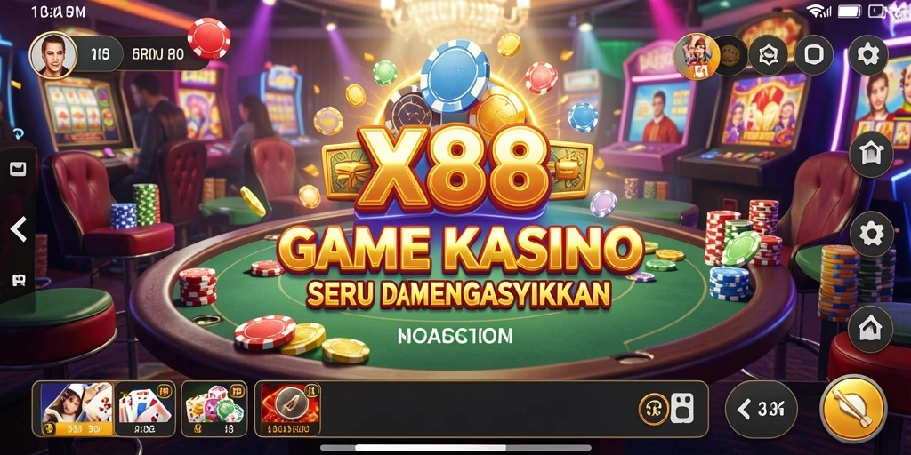 Gameplay seru dalam aplikasi Kasino X88 yang menarik.